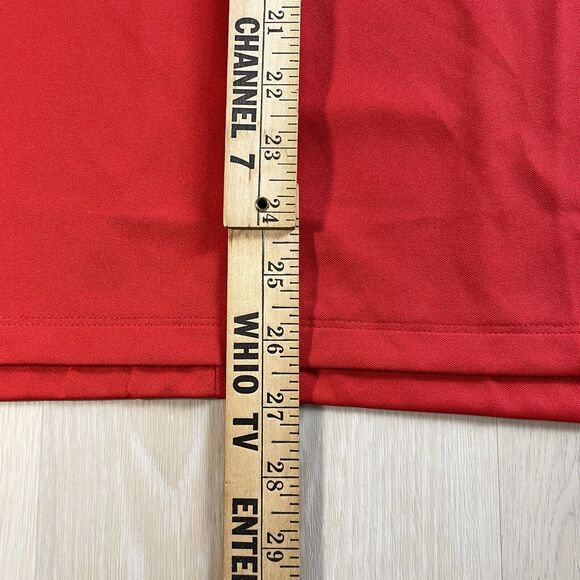 Nike Golf Polo Women's Large Red Dri-Fit Shirt Golfing Attire Sleeve Swoosh Dri - Picture 8 of 15